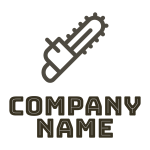 Chainsaw logo on a White background - Bau & Werkzeuge