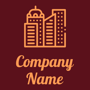 Business center logo on a brown background - Arquitetura