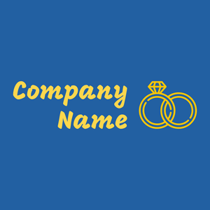 Wedding rings logo on a Cerulean Blue background - Servizi nuziali