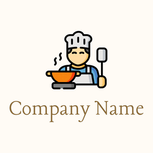 Chef on a Floral White background - Alimentos & Bebidas