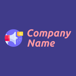 Megaphone logo on a Dark Blue background - Communicatie