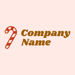 Candy cane logo on a pink background - Niños & Guardería