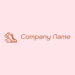 Jogging logo on a Misty Rose background - Domaine sportif