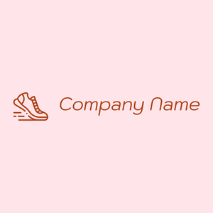 Jogging logo on a Misty Rose background - Deportes