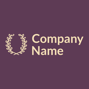 Laurel wreath logo on a purple background - Abstracto