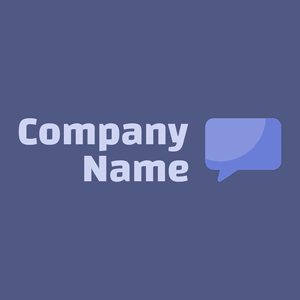 Speech bubble logo on a Chambray background - Communications