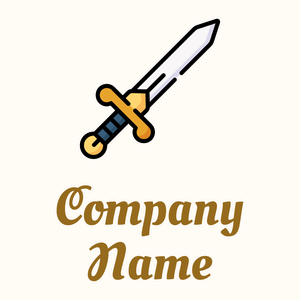 Sword logo on a Floral White background - Entertainment & Arts