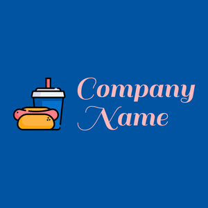 Fast food logo on a Cobalt background - Essen & Trinken