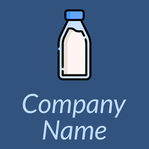 Milk bottle logo on a St Tropaz background - Landbouw