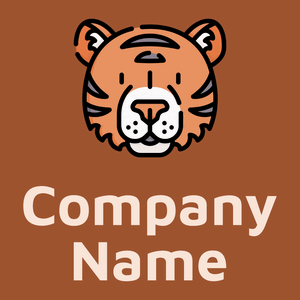 Tiger logo on a Sienna background - Tiere & Haustiere