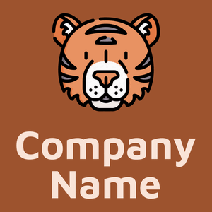 Tiger logo on a Sienna background - Animaux & Animaux de compagnie