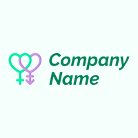 Bisexual logo on a Mint background - Partnervermittlung