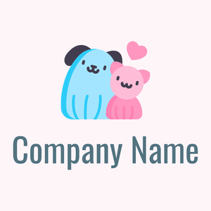 Columbia Blue Dog on a Lavender Blush background - Animales & Animales de compañía