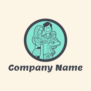 family in circle logo - Enfant & Garderie