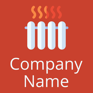 Heating logo on a Persian Red background - Reinigung & Wartung