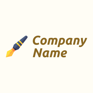 Ink pen logo on a Floral White background - Comunicaciones
