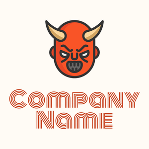 Devil logo on a Floral White background - Religión