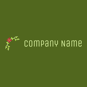 Floral design logo on a Fiji Green background - Bloemist