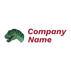 Cartoon Tyrannosaurus rex logo on a White background - Abstrato