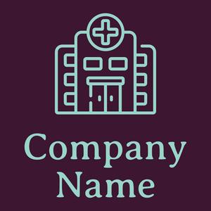 Hospital logo on a Blackberry background - Arquitectura
