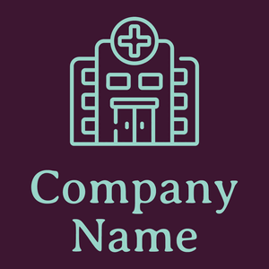 Hospital logo on a Blackberry background - Arquitetura