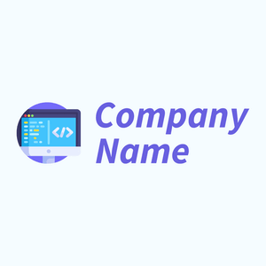 Coding logo on a Alice Blue background - Negócios & Consultoria