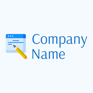 Copywriting logo on a Alice Blue background - Negócios & Consultoria