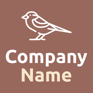 Sparrow logo on a Dark Chestnut background - Animali & Cuccioli