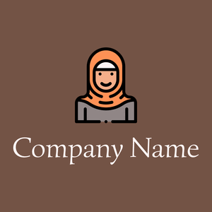 Hijab logo on a Spice background - Moda & Beleza