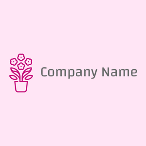 African violet logo on a Lavender Blush background - Milieu & Ecologie
