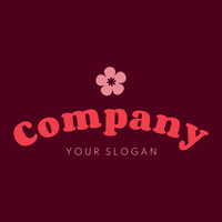 Minimalist pink flower logo - Fashion & Beauty