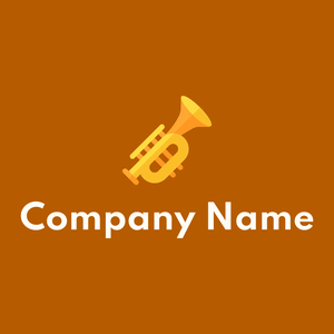 Trumpet logo on a Tenne (Tawny) background - Entertainment & Arts