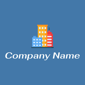 Building logo on a Steel Blue background - Empresa & Consultantes
