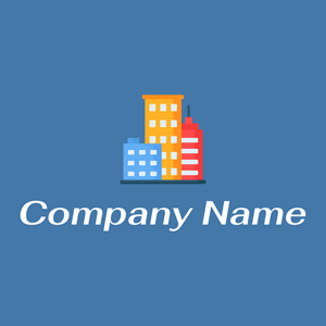 Building logo on a Steel Blue background - Handel & Beratung