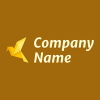 Origami logo on a Dark Goldenrod background - Abstracto
