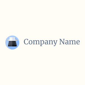 Typewriter logo on a Floral White background - Abstrakt