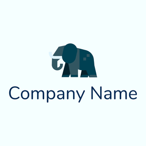Elephant on a Azure background - Abstrakt