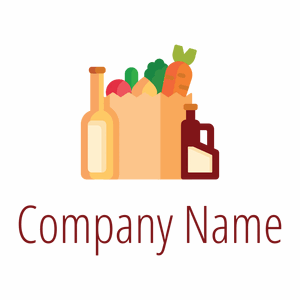 Groceries logo on a White background - Essen & Trinken