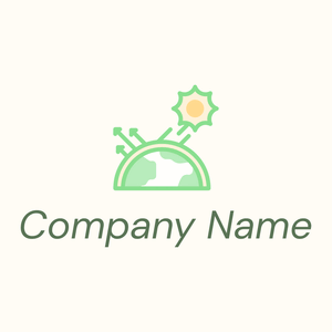 Greenhouse effect logo on a Floral White background - Medio ambiente & Ecología
