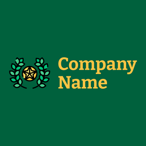 Laurel wreath logo on a green background - Abstracto
