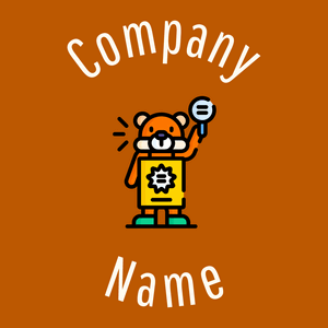 Mascot logo on a Tenne (Tawny) background - Entertainment & Kunst