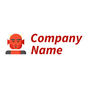 Face Demon logo on a White background - Abstracto