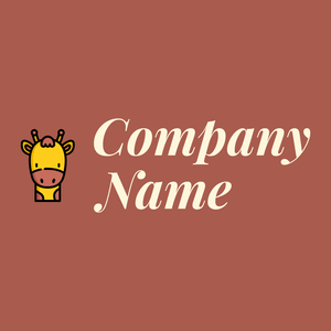 Giraffe logo on a Crail background - Animais e Pets