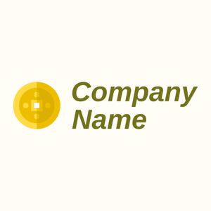 Coin logo on a Floral White background - Abstrait