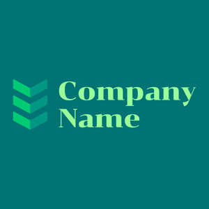 Caribbean Green Chevron on a Surfie Green background - Abstrakt