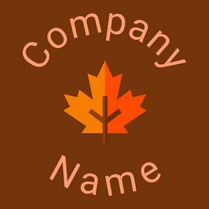 Maple leaf logo on a Saddle Brown background - Alimentos & Bebidas