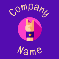 Metal logo on a Indigo background - Divertissement & Arts