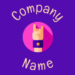 Metal logo on a Indigo background - Divertissement & Arts
