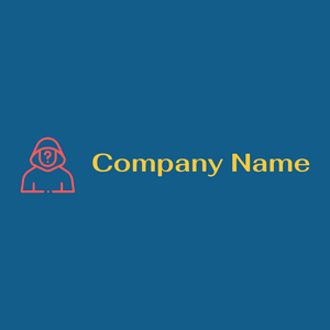 Hacker logo on a Dark Cerulean background - Abstrato