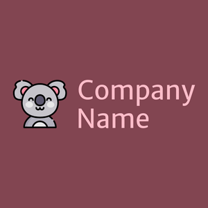 Koala logo on a Solid Pink background - Animales & Animales de compañía